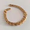 Pulseiras de link 18ct Amarelo em ouro maciço acabamento Miami Chain Chain Chain Chavel Bracelet Genuine Chunky Jewellery 8,3 polegadas pesadas