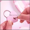 Door Locks Valentines Day 7 Colors Heart Shaped Concentric Lock Metal Mitcolor Key Padlock Gym Toolkit Package Door Locks Building Su Dhdqm