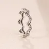 Authentieke solide 925 Sivler Flower Crown Ring Dames Wedding Designer sieraden voor Pandora Yellow Rose Gold Gift Ringen met originele doos