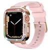 Edelstahl-Diamant-Uhrenarmbandgehäuse für Apple Watch, stoßfeste TPU-Abdeckung, kompatibel mit iWatch Serie 4, 5, 6, 7, 8 SE, Damen-Uhrenarmband-Schutzhülle, 40 mm, 41 mm