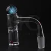 Smoke Auto Spinner Fully Weld Beveled Edge Quartz Banger Chamber with Dichro Glass Cap For Dab Rig Pipes bongs