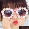 Lunettes de soleil rondes enfants lunettes de soleil fleurs femmes plage mode floral été fête lunettes Vintage livraison directe 2021 accessoires Bdehom Dhqaz