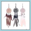 Party Favor Dreamcatcher Weaving Lace Dream Catcher Girlish Heart Retro Feather Door Ornaments Pendant Wall Hanging Deco Homeindustry Dheua
