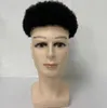 Hint Bakire Remy İnsan Saç Parçası Afrikalı Amerikalılar 4mm Afro Kinky Curl Siyah Erkekler İçin Tam Dantel Toupee