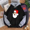 Hoodies للرجال Sweatshirts Kawaii Sweatshirt Women 2021 عيد الميلاد الكارتون إسكات طباعة قمم سترة فضفاضة فضفاضة بلوزات لطيفة هوديي الضخم للجنسين L220901