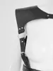 Belts Goth Waist Belt For Women Black Hollow Chest Top Adjustable Shoulder Strap PU Leather Girdle Sexy Pole Dance Restraint Tops