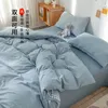 Conjuntos de cama Conjunto de roupas de cama 2 quartos capa de edredom lines leninespuled Euro nórdico 150 camas para meninas King tamanho de luxo fronhas de luxo Cama fofa 220901