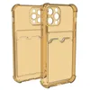 Handyhüllen für iPhone 15 Pro Max 14 Plus 13 Mini 12 11, stoßfeste, klare Silikon-weiche TPU-Gummiabdeckung mit rückseitiger Kartenhalterhülle