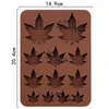 Jul bakformar DIY Mögelstorlek Maple Leaf Biscuit Jelly Mold Silicone Chocolate Mold FY5441