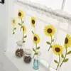 Rideau feuilles de tournesol Tulle voilages pour salon chambre cuisine ombre fenêtre drapé élégant Voile stores 1 panneau