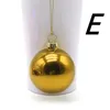 空白の昇華クリスマスボールの装飾diy xmas装飾熱伝達のための装飾プラスチックプラスチック油パーティーハンギング装飾7色