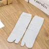 Chaussettes pour hommes japonais hommes femmes été fibre de bambou deux doigts noir Kimono tongs sandale fendu blanc Tabi orteil