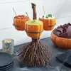 Förvaringshållare rack halloween pumpa snack skål rack godis korg dessert innehavare arrangör bord kök parti diy dekoration 220901