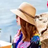 قبعات واسعة الحافة القش القبعة فتاة الشمس حماية الشمس الغطاء واقية من الشمس الإناث قبعات الكورية النسخة نساء الصيف شاطئ التنفس بارد H251
