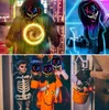 2023 festliga fest Halloween Toys Mask Led Light Up Funny Masks The Purge Election Year Great Festival Cosplay Costume Supplies