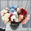 Decorative Flowers Wreaths Three Heads Simation Flowers Diy Manual Narcissu Peony Desktop Decorate Artificial Flower Fashion Arrange Dhx35