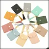 Party Favor PU Leather Card Holder Ladies Wallet Coin Fashion Keychain Party Favor Groothandel armband Keyring voor vrouwen Drop levering DHSI3