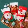 Geschenkpapier 50 stücke Jahr Weihnachten Aluminiumfolie Verpackungsbeutel Weihnachtsmann Elch Weihnachten Kind Geschenke Socken Party Snack Lagerung Hängende Beutel 220901