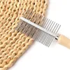 Dog Grooming Multi-usage Dogs Brush Stainless Steel Pet Steel Thick Hair Fur Shedding Remove Rake Comb Pets Brushes 20220901 E3