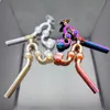 Smoking Pipe Travel Tobacco Hookahs New color coated skeleton with base big bubble glass smoking set