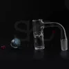 Smoke Auto Spinner Fully Weld Beveled Edge Quartz Banger Chamber with Dichro Glass Cap For Dab Rig Pipes bongs