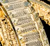Guld rund postmodern lyster kristallhänge lampor för vardagsrum sovrum atmosfärisk tak ljuskrona