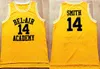 Herrar t-shirt billiga herrar 14 Will Smith 25 Carlton Banks Fresh Prince of Bel-Air Movie Basketball Jersey Stitched Black White Gre Gre