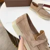 Mode herr dam loafers causal skor klassisk läder mocka mmtal lock Slip-On plattform sneaker multicolor massage sula sko Platforme herr designer sneakers