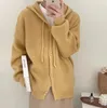 새로운 여성 스웨터 가디건 자켓 WGG 한국 빈티지 V- 넥 까마귀 스웨터 탑 Y2K 니트웨어 코트