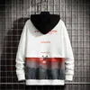 Herrtröjor tröjor tryckt hoodie man ungdomens höst och vintermodeller koreansk version av de ursprungliga personlighetsstygn bokstaven trycker hooded me l220901