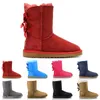 Высококачественный лук австралийский лук U High Women Women Snow Boots Мягкие удобные овчины Держите теплый плюшевый ботинок с карточкой Dust мешок красивые подарки 5062G