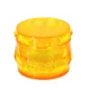 The latest 55x43mm Smoke grinder four -layer plastic round drum type many style choices support custom LOGO