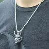 Chains Retro Triangle Ghost Prajna Pendant Men's Necklace Personality Trendy Nightclub Hip Hop Jewelry Accessories