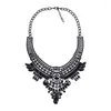 Choker 2022 Vintage Crystal Rhinestone Necklace Women Ethnic Big Bib Maxi Chunky Statement Pendants Necklaces