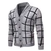 メンズセーターメンズベストセーターシングル胸肉のカジュアルセータージャケット良質の男性スリムフィットニットセータージャケットXXL L220831