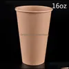 Party Decoration Disposable Paper Coffee Cup Eco Friendly 8Oz 12Oz 16Oz Thick Drinking Milk Tea Christmas Party Drinkware 100Pcs/Lot Dhiq6