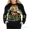 Erkek Hoodies Mens Sweatshirt Kadınlar İçin Komik KH Boks - Siyah Arka Plan Baskı Gündelik Hoodie Streatwear