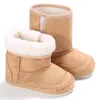 Nouveau-né bébé filles premiers marcheurs chaussures hiver Super chaud infantile enfant en bas âge semelle en caoutchouc souple bottes anti-dérapantes chaussons