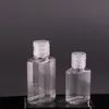 Bouteille de r￩cipient de 30 ml 60 ml bouteille en plastique de compagnie bouteille carr￩e transparente avec capuchon pour le bouton de maquillage pour la main de fluide de maquillage