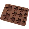 Jul bakformar DIY Mögelstorlek Maple Leaf Biscuit Jelly Mold Silicone Chocolate Mold FY5441