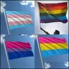 Banner Bandiere 90X150 Cm Bandiera Bisessuale Lesbiche Gay Pride Poliestere Bandiere Arcobaleno Festival Decorazioni Banner Feste 4 8Qt B2 Drop Delive Dhgzl