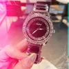 Строки из нержавеющей стали Женщины смотрят знаменитый логотип Montre de Luxe Gifts Clock Japan Quartz Движение 36 -мм водонепроницаемые превосходные качества алмазы деловые часы.