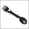 Openers mti-functie vork lepel 5 in 1 draagbare roestvrij staal mti flatware fles opener snijder voor cam wandelen mijn-inf0680 762 k2 dr dhhvk