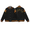 Leisure Fashion Jacket Coat Chaopai Autumn and Winter Student Pilot Men Women Rhude Embroidered Baseball