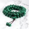 Brin 8 MM Malachite Pierre Perlé Bracelet Charme 80 Perles Méditation Collier Prière Naturel Guérison Bijoux Cadeau Pour Femmes Hommes