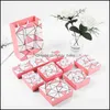 Jewelry Boxes Irregar Geometry Jewelry Box Trend Ring Gift Case Pink White Storage For Necklace Style Pendant Display Drop Delivery 2 Dhuyl