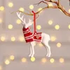 Decorazioni natalizie Ciondolo albero alce Legno naturale Decorazioni natalizie Ornamenti in ferro Anno festa Regali per bambini Giocattoli Noel Navidad