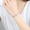 Bangle 14k أبيض الذهب الروماني مختبر سوار الماس سوار الزفاف أساور الزفاف للنساء مجوهرات الزفاف 220831