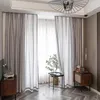 Tenda Hmyi Modern White Color Tende trasparenti per soggiorno Solid Long Window Voile Tulle Decorazione Tende su misura