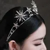 Wedding Hair Jewelry Vintage European 6Point Star Crown Tiaras Gold Color Diadem Princess Women Headband Bridal Accessories 220831